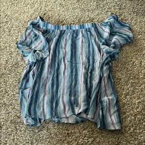 Maurices Striped Off-Shoulder Shirt